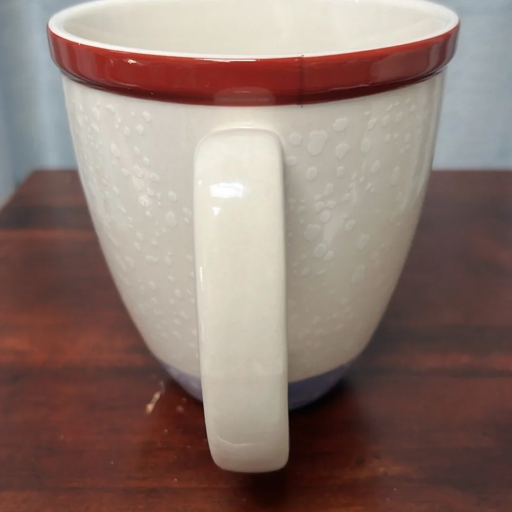 Nordic Elf Christmas Mug Elf Building Snowman by Svien Solem for Williams-Sonoma